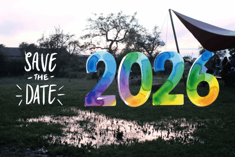 WandelWiese mit "safe the date" Schriftzug und der Jahreszahl 2026