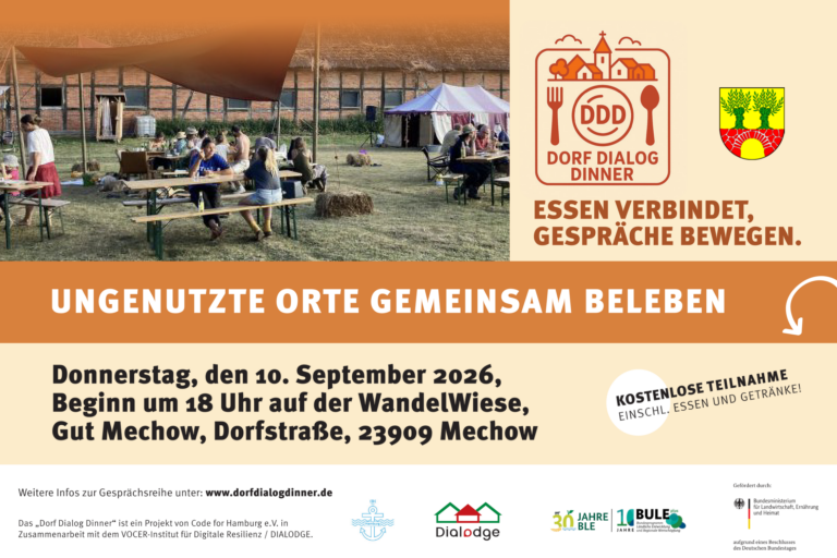 Dorf Dialog Dinner Flyer